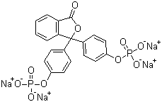 结构式 CAS# 68807-90-9, 酚酞二磷酸四钠