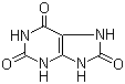 structure of CAS# 69-93-2, Uric acid;1H-Purine-2,6,8-triol; 2,6,8-Trihydroxypurine; 2,6,8-Trioxopurine; 2,6,8-Trioxypurine; Lithic acid; Purine-2,6,8(1H,3H,9H)-trione