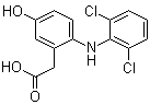structure of CAS# 69002-84-2, 5-Hydroxydiclofenac;2-[(2,6-Dichlorophenyl)amino]-5-hydroxybenzeneacetic acid