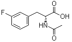 结构式 CAS# 69078-51-9, N-乙酰基-3-氟-D-苯丙氨酸