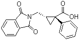 结构式 CAS# 69160-56-1, (Z)-1-苯基-2-(邻苯二甲酰亚氨基甲基)环丙烷羧酸