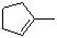 结构式 CAS# 693-89-0, 1-甲基环戊烯; 1-甲基-1-环戊烯