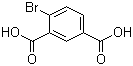 结构式 CAS# 6939-93-1, 4-溴-1,3-苯二甲酸; 4-溴间苯二甲酸