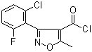 结构式 CAS# 69399-79-7, 3-(2-氯-6-氟苯基)-5-甲基异噁唑-4-甲酰氯