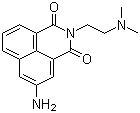structure of CAS# 69408-81-7, Amonafide;5-Amino-2-[2-(dimethylamino)ethyl]-1H-benz[de]isoquinoline-1,3(2H)-dione