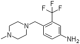 结构式 CAS# 694499-26-8, 4-(4-甲基哌嗪-1-甲基)-3-三氟甲基苯胺