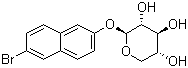 结构式 CAS# 69594-75-8, 6-溴-2-萘基 beta-D-吡喃木糖苷