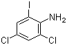 structure of CAS# 697-90-5, 2,4-Dichloro-6-iodoaniline;2,4-Dichloro-6-iodobenzenamine