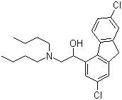结构式 CAS# 69759-61-1, alpha-(二正丁胺甲基)-2,7-二氯芴-4-甲醇
