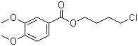 structure of CAS# 69788-75-6, Veratric acid 4-chlorobutyl ester;3,4-Dimethoxybenzoic acid 4-chlorobutyl ester