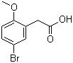 structure of CAS# 7017-48-3, 5-Bromo-2-methoxyphenylacetic acid