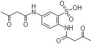 结构式 CAS# 70185-87-4, 2,5-双[(乙酰乙酰)氨基]苯磺酸