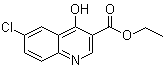 structure of CAS# 70271-77-1, Ethyl 6-chloro-4-hydroxyquinoline-3-carboxylate