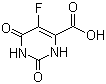 structure of CAS# 703-95-7, 5-Fluoroorotic acid ;5-Fluorouracil-4-carboxylic acid; 2,6-Dihydroxy-5-fluoropyrimidine-4-carboxylic acid