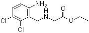structure of CAS# 70406-92-7, Ethyl N-(2,3-dichloro-6-aminobenzyl)glycine;N-(6-Amino-2,3-dichlorobenzyl)glycine ethyl ester
