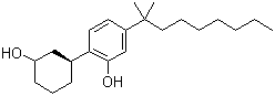 结构式 CAS# 70434-92-3, 顺式-5-(1,1-二甲基辛基)-2-[(1R,3S)-3-羟基环己基]苯酚