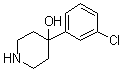 structure of CAS# 70558-16-6, 4-(3-Chlorophenyl)piperidin-4-ol;4-(3-Chlorophenyl)-4-piperidinol; 4-(3-Chlorophenyl)-4-hydroxypiperidine; 4-Hydroxy-4-(3-chlorophenyl)piperidine