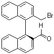 结构式 CAS# 705931-79-9, (1R)-2'-(溴甲基)[1,1'-联萘]-2-甲醛