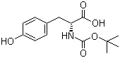 structure of CAS# 70642-86-3, Boc-D-Tyrosine;N-(tert-Butoxycarbonyl)-D-tyrosine; Boc-D-Tyr-OH