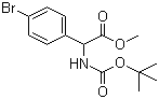 structure of CAS# 709665-73-6, (4-Bromophenyl)-tert-butoxycarbonylaminoacetic acid methyl ester