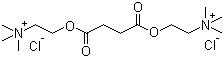 structure of CAS# 71-27-2, Succinylcholine chloride;Suxamethonium chloride; (2-Hydroxyethyl)trimethylammonium chloride succinate; 2-Dimethylaminoethyl succinate dimethochloride
