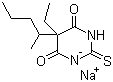 结构式 CAS# 71-73-8, 硫喷妥钠