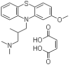 structure of CAS# 7104-38-3, Levomepromazine maleate;10-(3-Dimethylamino-2-methylpropyl)-2-methoxyphenothiazine maleate