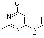 结构式 CAS# 71149-52-5, 4-氯-2-甲基-1H-吡咯并[2,3-d]嘧啶