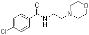 structure of CAS# 71320-77-9, Moclobemide;Aurorix; Manerix; p-Chloro-N-(2-morpholinoethyl)benzamide