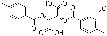 结构式 CAS# 71607-32-4, D-对甲基二苯甲酰酒石酸一水物