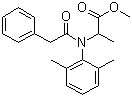 结构式 CAS# 71626-11-4, 苯霜灵; N-苯乙酰基-N-(2,6-二甲基苯基)-DL-alpha-氨基丙酸甲酯