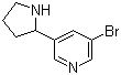 结构式 CAS# 71719-06-7, 3-溴-5-(吡咯烷-2-基)吡啶