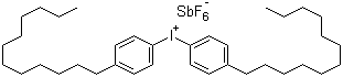 structure of CAS# 71786-70-4, Bis(4-dodecylphenyl)iodonium hexaflurorantimonate