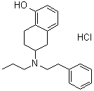 structure of CAS# 71787-90-1, 5,6,7,8-Tetrahydro-6-[(2-phenylethyl)propylamino]-1-naphthalenol hydrochloride