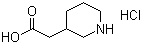 structure of CAS# 71985-81-4, 3-Piperidine acetic acid hydrochloride