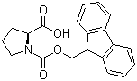 structure of CAS# 71989-31-6, Fmoc-L-Proline;N-(9-Fluorenylmethoxycarbonyl)-L-proline; Fmoc-Pro-OH