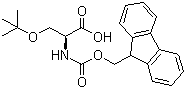 structure of CAS# 71989-33-8, Fmoc-O-tert-Butyl-L-serine;N-(9-Fluorenylmethoxycarbonyl)-O-tert-butyl-L-serine