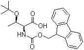 structure of CAS# 71989-35-0, Fmoc-O-tert-Butyl-L-threonine;N-(9-Fluorenylmethoxycarbonyl)-O-tert-butyl-L-threonine; Fmoc-Thr(tBu)-OH