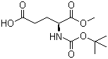 结构式 CAS# 72086-72-7, N-叔丁氧羰基-L-谷氨酸 1-甲酯