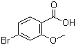 结构式 CAS# 72135-36-5, 2-甲氧基-4-溴苯甲酸