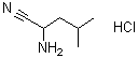 结构式 CAS# 72177-82-3, 2-氨基-4-甲基戊腈盐酸盐