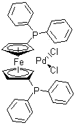 结构式 CAS# 72287-26-4, [1,1'-双(二苯基膦基)二茂铁]二氯化钯