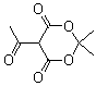 structure of CAS# 72324-39-1, 5-Acetyl-2,2-dimethyl-1,3-dioxane-4,6-dione