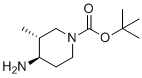 结构式 CAS# 723308-58-5, 叔-丁基反式-4-氨基-3-甲基哌啶-1-羧酸酯