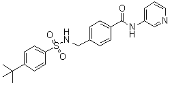 4-[[[[4-(1,1-Dimethylethyl)phenyl]sulfonyl]amino]methyl]-N-3-pyridinylbenzamide molecular structure (CAS 724741-75-7)