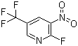 structure of CAS# 72587-16-7, 2-Fluoro-3-nitro-5-(trifluoromethyl)pyridine
