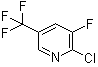 structure of CAS# 72600-67-0, 2-Chloro-3-fluoro-5-(trifluoromethyl)pyridine