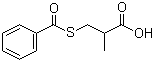 结构式 CAS# 72679-02-8, (S)-(-)-3-苯甲酰巯基-2-甲基丙酸