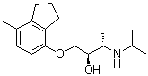 结构式 CAS# 72795-19-8, (2R,3S)-rel-1-[(2,3-二氢-7-甲基-1H-茚-4-基)氧基]-3-[异丙基氨基]-2-丁醇