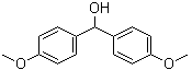 structure of CAS# 728-87-0, 4,4'-Dimethoxybenzhydrol;Bis(p-methoxyphenyl)carbinol; Bis(p-methoxyphenyl)methanol; NSC 5256; p,p'-Dimethoxybenzhydrol